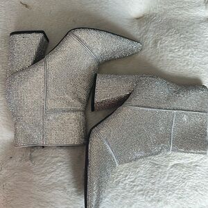 Women's Cailin Ankle Boots - A New Day™ Silver 9